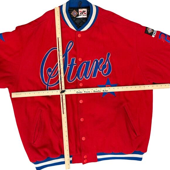 Vintage Philly Stars Red Blue Baseball Negro Leagues Wool Letterman Jacket 6XL - Picture 2 of 14